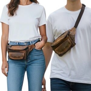 Wilsons Leather Crossbody, Hip Bag, Fanny Pack, Belt Bag,Full Grain Leather, New